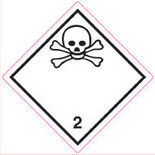 Farligt gods-etiketter, Giftiga gaser